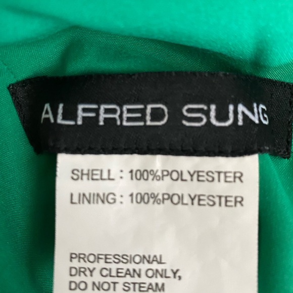 Alfred Sung Cap-Sleeve Pleated Cocktail Dress - Picture 4 of 4